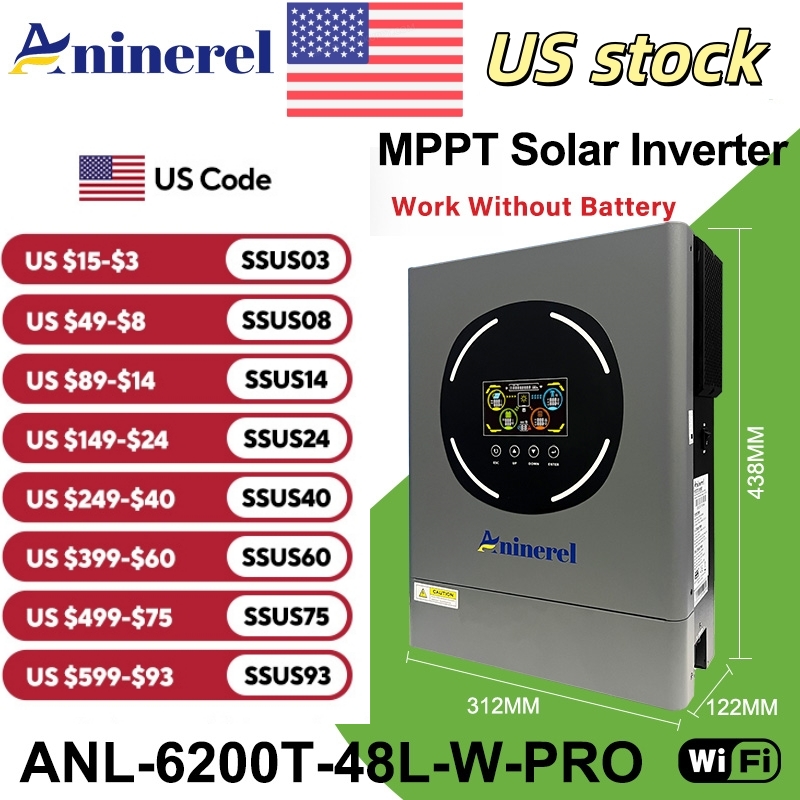 Aninerel 6.2KW 48V inversor So - Drone Solar Charger reseña y precio